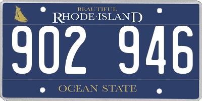 RI license plate 902946