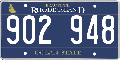 RI license plate 902948