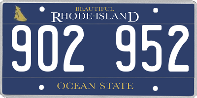 RI license plate 902952