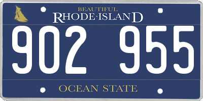 RI license plate 902955