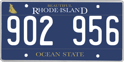RI license plate 902956