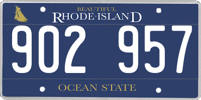 RI license plate 902957