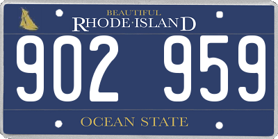 RI license plate 902959