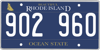 RI license plate 902960