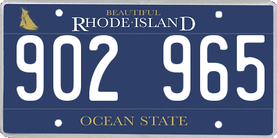 RI license plate 902965