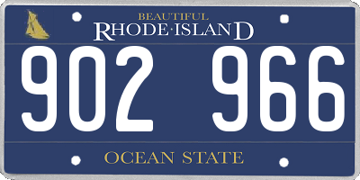 RI license plate 902966