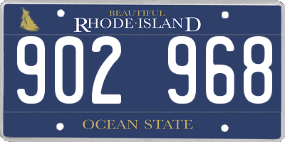 RI license plate 902968