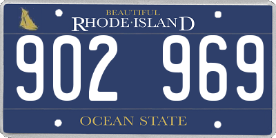 RI license plate 902969