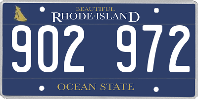 RI license plate 902972