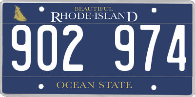 RI license plate 902974