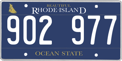RI license plate 902977