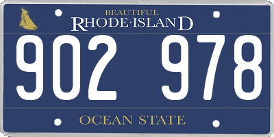 RI license plate 902978