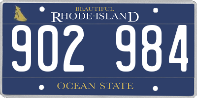 RI license plate 902984