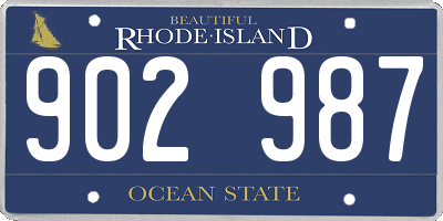 RI license plate 902987
