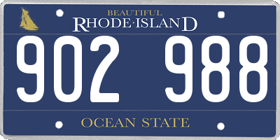 RI license plate 902988