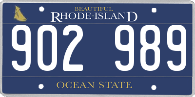 RI license plate 902989