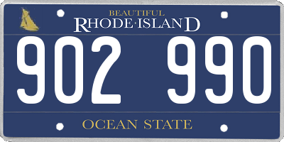 RI license plate 902990