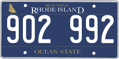RI license plate 902992