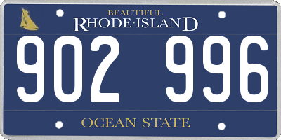 RI license plate 902996