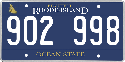 RI license plate 902998