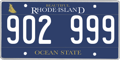 RI license plate 902999