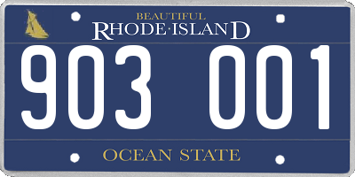 RI license plate 903001