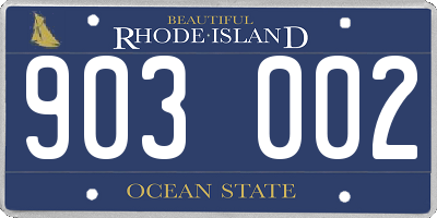 RI license plate 903002