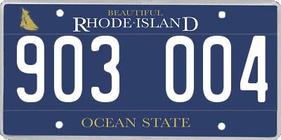 RI license plate 903004