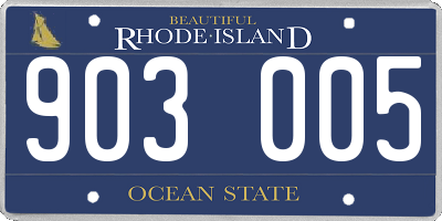 RI license plate 903005