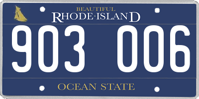 RI license plate 903006