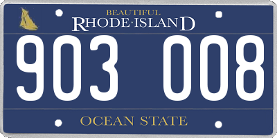 RI license plate 903008