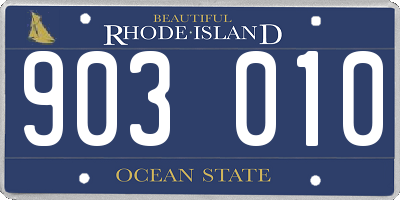 RI license plate 903010