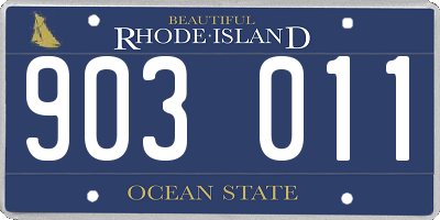 RI license plate 903011