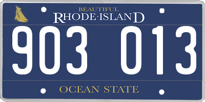 RI license plate 903013