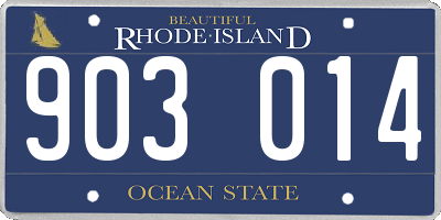 RI license plate 903014