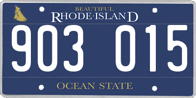RI license plate 903015