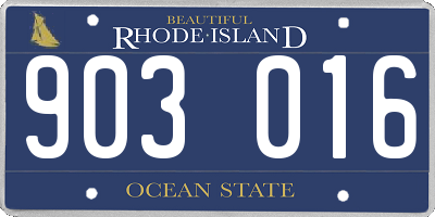 RI license plate 903016