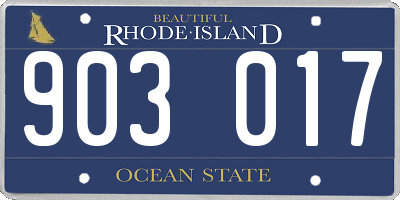 RI license plate 903017