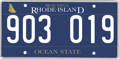 RI license plate 903019