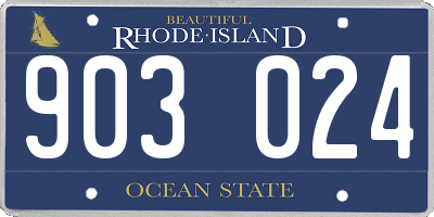 RI license plate 903024