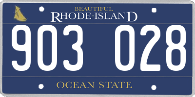 RI license plate 903028