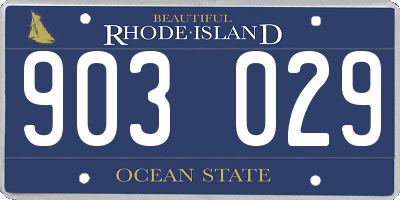 RI license plate 903029