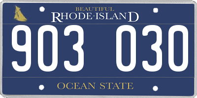 RI license plate 903030