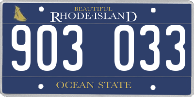 RI license plate 903033