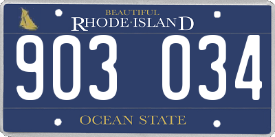 RI license plate 903034