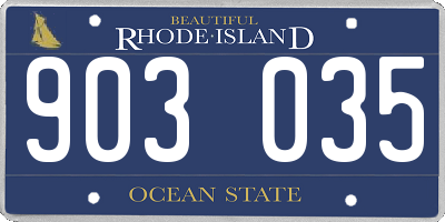 RI license plate 903035