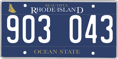 RI license plate 903043