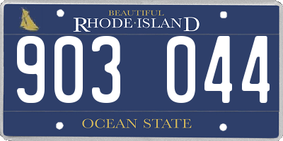 RI license plate 903044