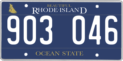 RI license plate 903046