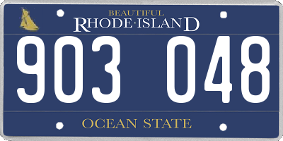 RI license plate 903048
